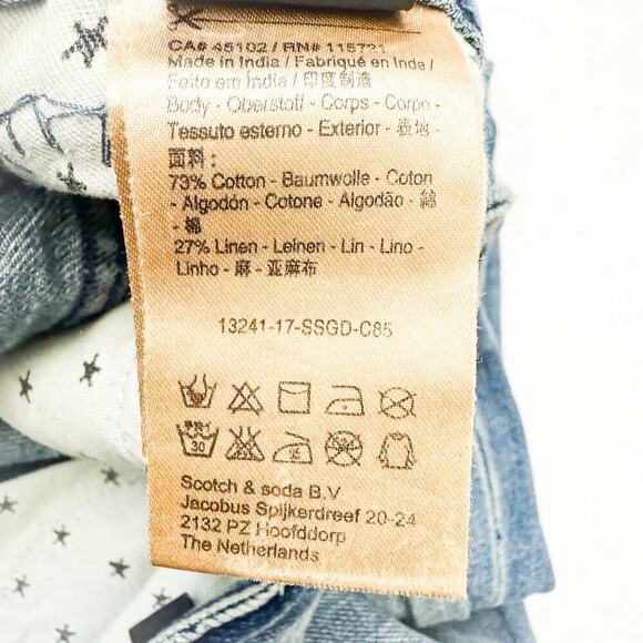 Scotch & Soda L'Adorable Boyfriend Embroidered Patches Denim Jeans Size 26 / 32 - Picture 7 of 9